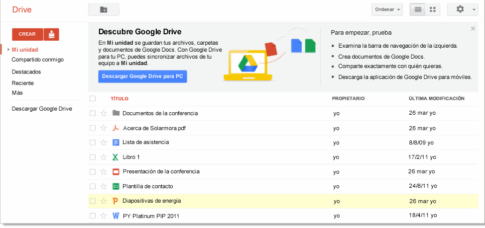 امکانات سرویس Google Drive