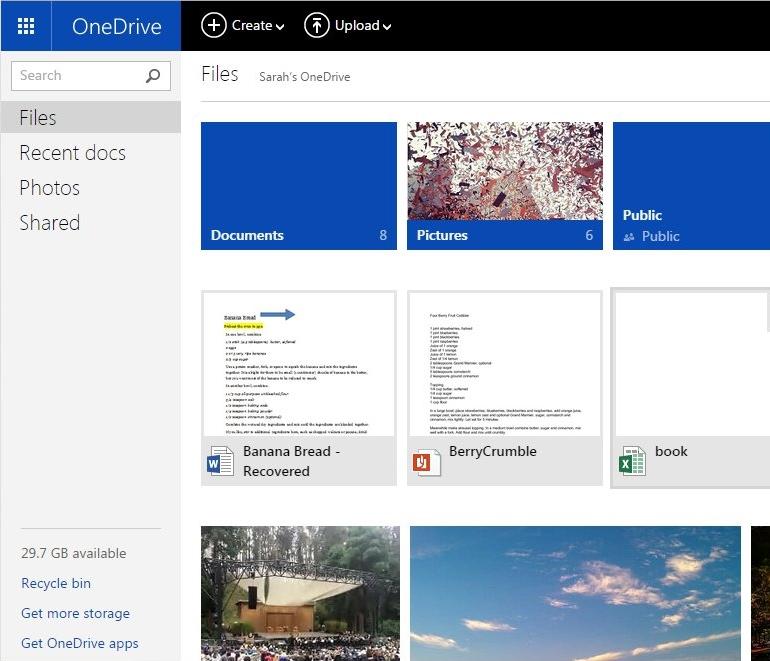 امکانات سرویس OneDrive مایکروسافت